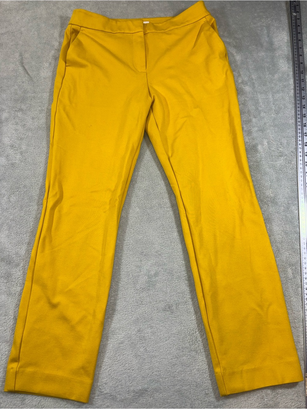 Boden Mustard Yellow Tailored Ponte Trousers - Size 8R